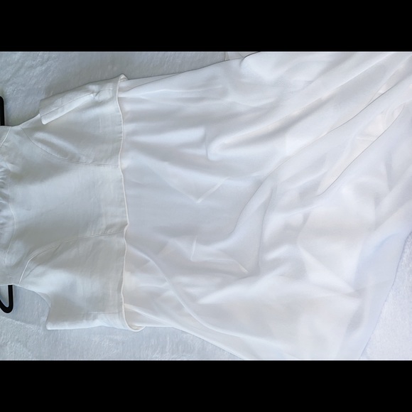 Bebe  Linen Vest & Chiffon duster (white) Size 8 - Picture 9 of 11